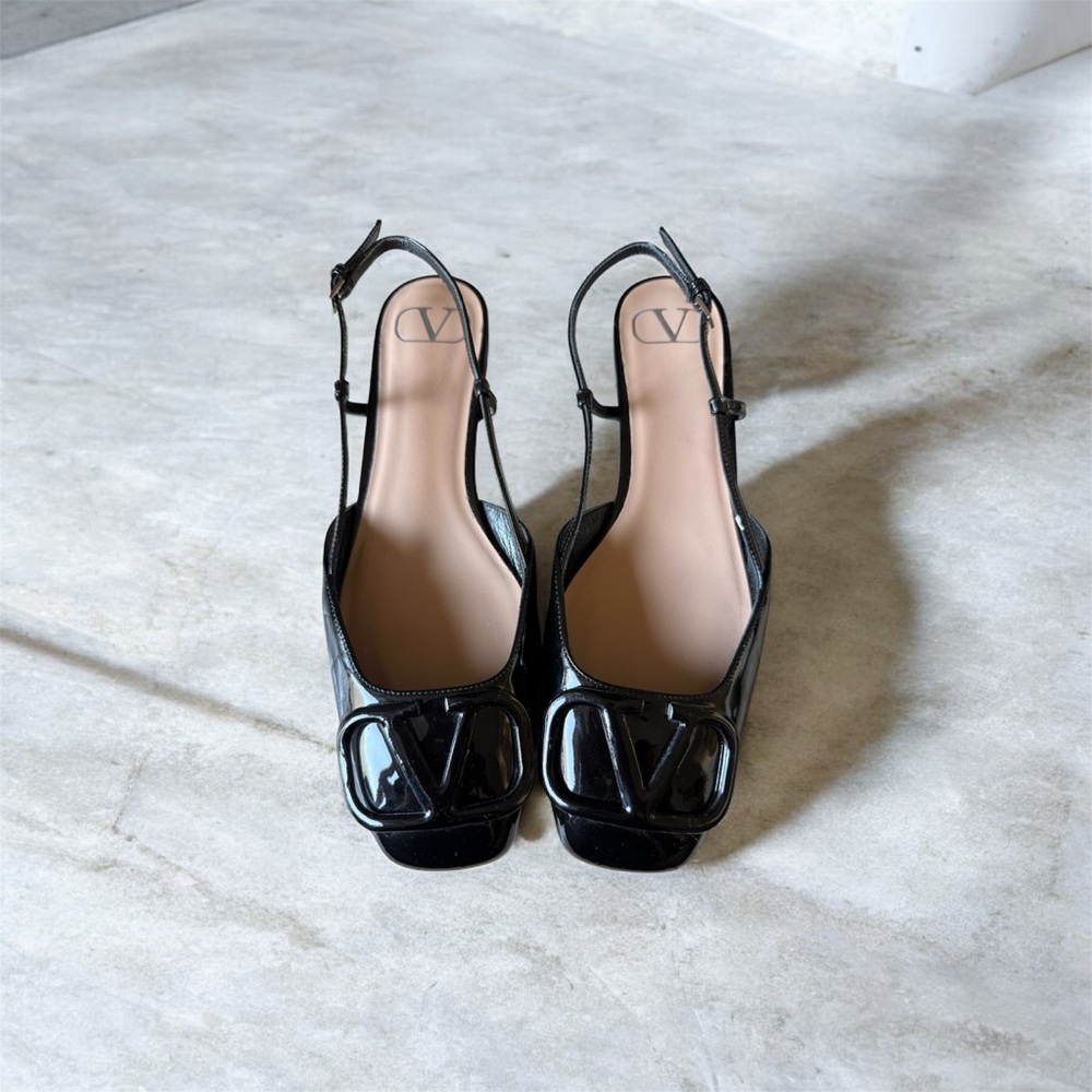 Valentino Garavani Black Slingback Heels